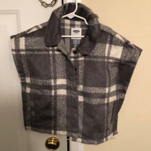 Toddler/little girls Cape white/grey